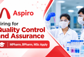 Hiring for Quality Control and Assurance at Aspiro Pharma