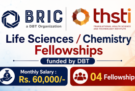 Life Sciences / Chemistry Fellowships funded by DBT, THSTI
