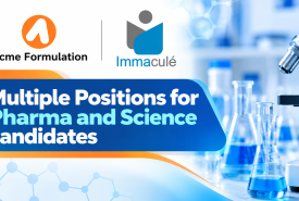 Multiple Positions for Pharma and Science candidates at Acme Group