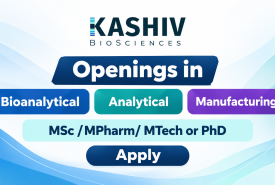 Openings in Bioanalytical, Analytical, Manufacturing at Kashiv BioSciences
