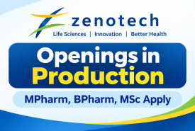 Openings in Production at Zenotech Laboratories