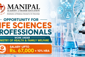 Opportunity for Life sciences Professionals to work under Ministry of Health & Family Welfare