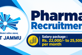 Pharma Recruitment at Indian Institute of Technology Jammu