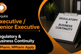 Require Executive / Senior Executive in Regulatory & Business Continuity at Sun Pharma