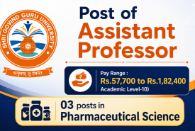 Shri Govind Guru University invites online applications for the post of Assistant Professor