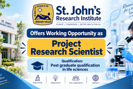 St. John's Research Institute Offers Working Opportunity as Project Research Scientist