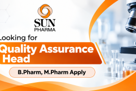 Sun Pharma looking for Quality Assurance Head - B.Pharm, M.Pharm Apply
