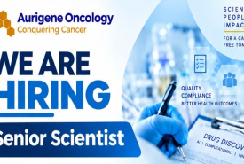 Aurigene Oncology looking for Senior Scientist