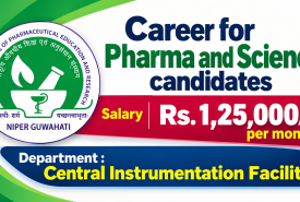 Career for Pharma and Science candidates as Research Manager at NIPER