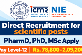 Direct Recruitment for scientific posts at National Institute of Epidemiology