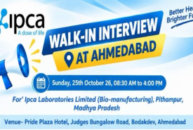 Drug Substance Mfg, Quality Control Jobs in IPCA Laboratories