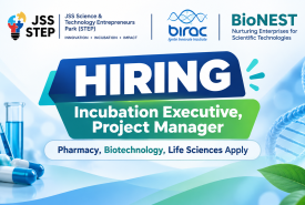Hiring Incubation Executive, Project Manager at BIRAC-BioNest