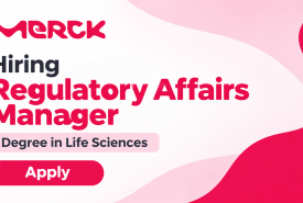 Merck Limited Hiring Regulatory Affairs Manager
