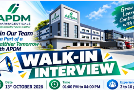 Openings in Production and Warehouse at APDM Pharmaceuticals
