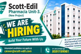 Positions Vacant in Production, Micro, Quality Control and Assurance at Scott-Edil Pharmacia Ltd