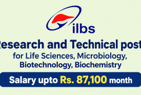 Research and Technical posts for Life Sciences, Microbiology, Biotechnology, Biochemistry at ILBS