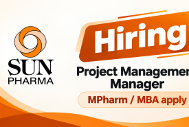 Sun Pharma Hiring Project Management Manager