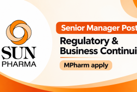 Sun Pharma looking for Senior Manager - Regulatory & Business Continuity
