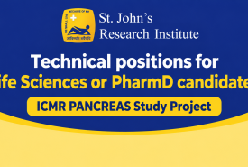 Technical positions for Life Sciences or Pharm.D candidates at St. John's Research Institute