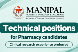 Applications invited for Technical support at MCOPS - PharmD / MPharm can apply