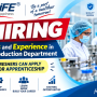 Aculife Healthcare hiring Freshers and Experience in Production department