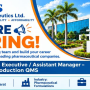 Eris Therapeutics Hiring Senior Executive / Assistant Manager – Production QMS