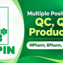 Multiple Positions for QC, QA, Production at Lupin