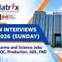 Pharma and Science Jobs in QC, Production, ADL, FND at BioMatrix Healthcare