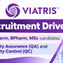 Recruitment Drive for MPharm, BPharm, MSc candidates in QA & QC at Mylan Lab