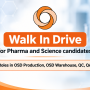 Walk In Drive for Pharma and Science candidates in Sun Pharma - Roles in OSD Production, OSD Warehouse, QC, QA