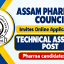 Assam Pharmacy Council Invites Online Applications for Technical Assistant Post - Pharma candidates apply