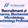 Recruitment of Pharma, Biochemistry, Microbiology, Biotechnology Professionals at HLL Lifecare 