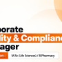 Require Corporate Quality & Compliance Manager at Sun Pharma