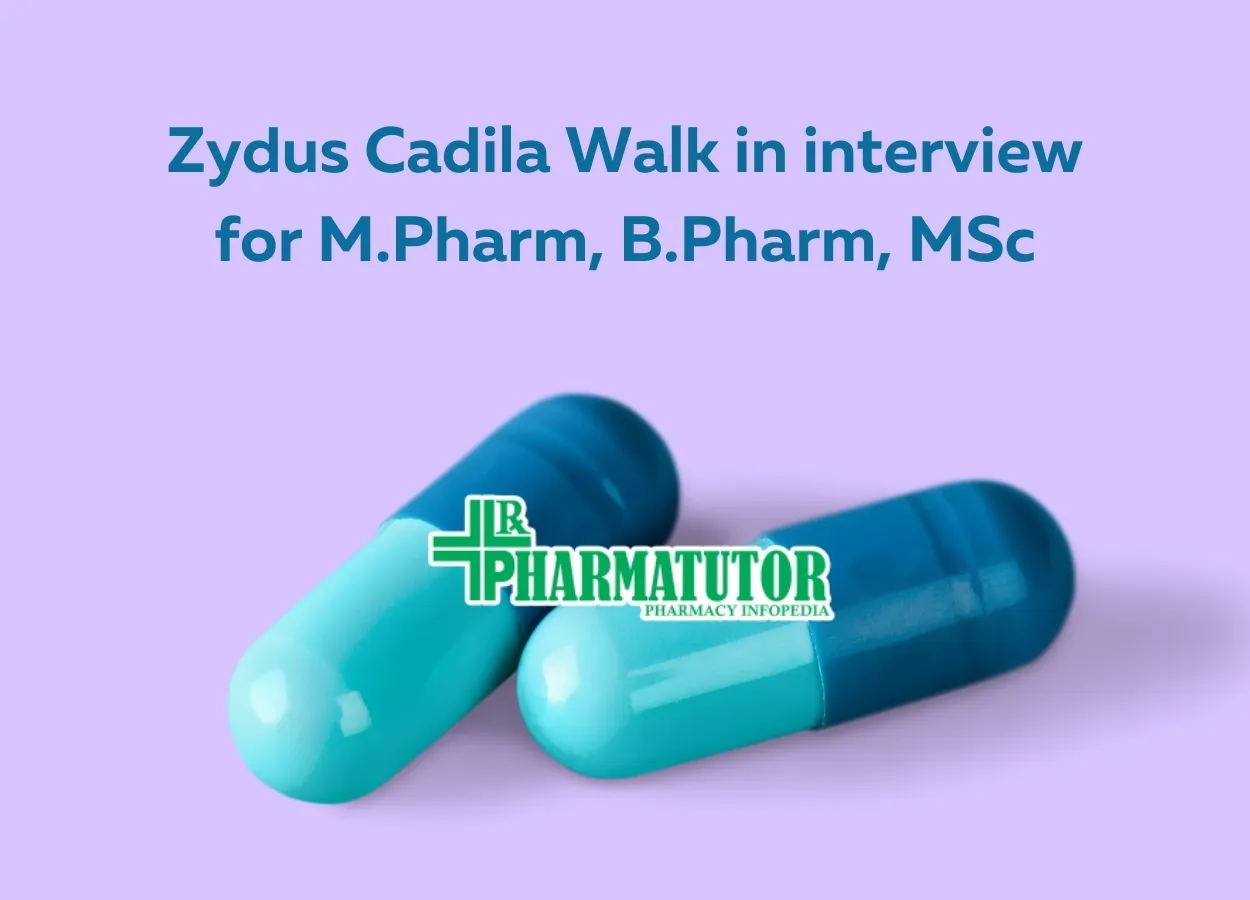 Zydus Cadila walk in interview