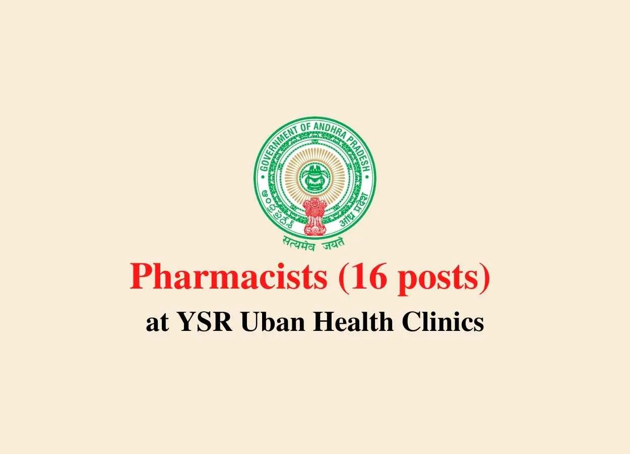 Vacancy for Pharmacists at YSR Uban Health Clinics