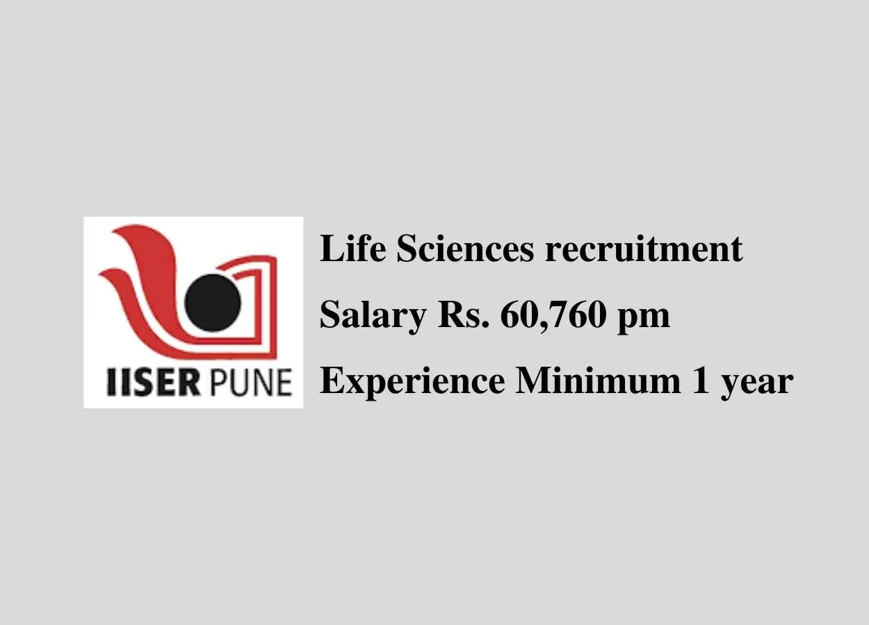Indian Institute of Science Education and Research (IISER), Bhopal  Advertisement for Junior Research Fellow (JRF) in SERB funded research  project - Educate Note | No.1 Jobs Portals, Event Notification like FDP,  Webinars,