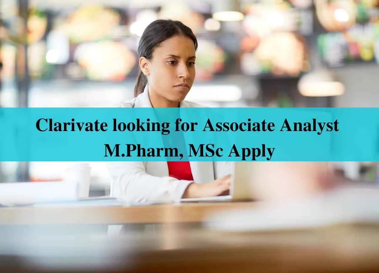 Clarivate looking for Associate Analyst