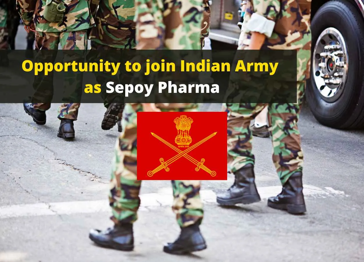 Opportunity to join Indian Army as Sepoy Pharma