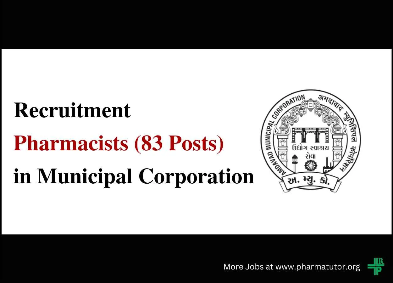 Openings for Pharmacists in Municipal Corporation