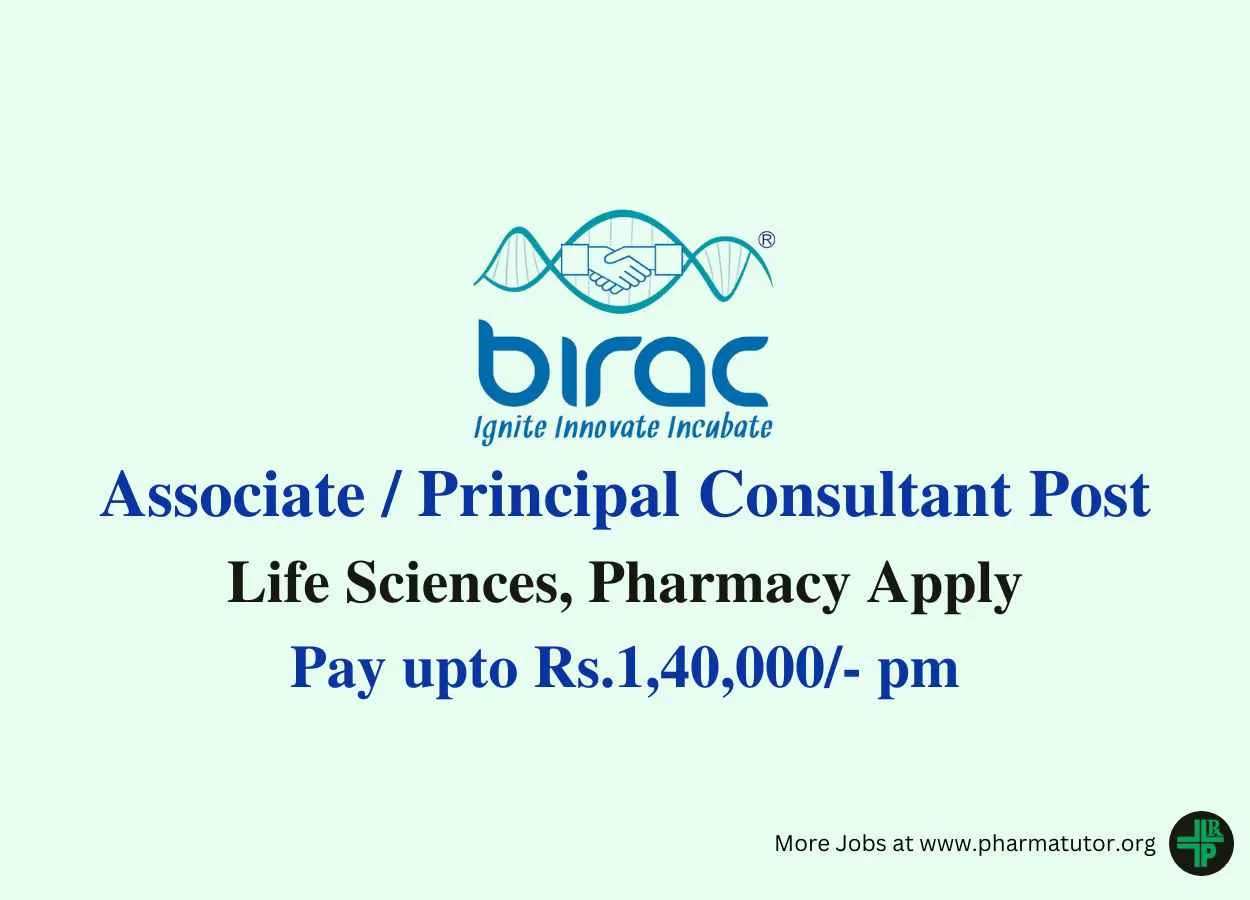 Work as Associate / Principal Consultant at BIRAC