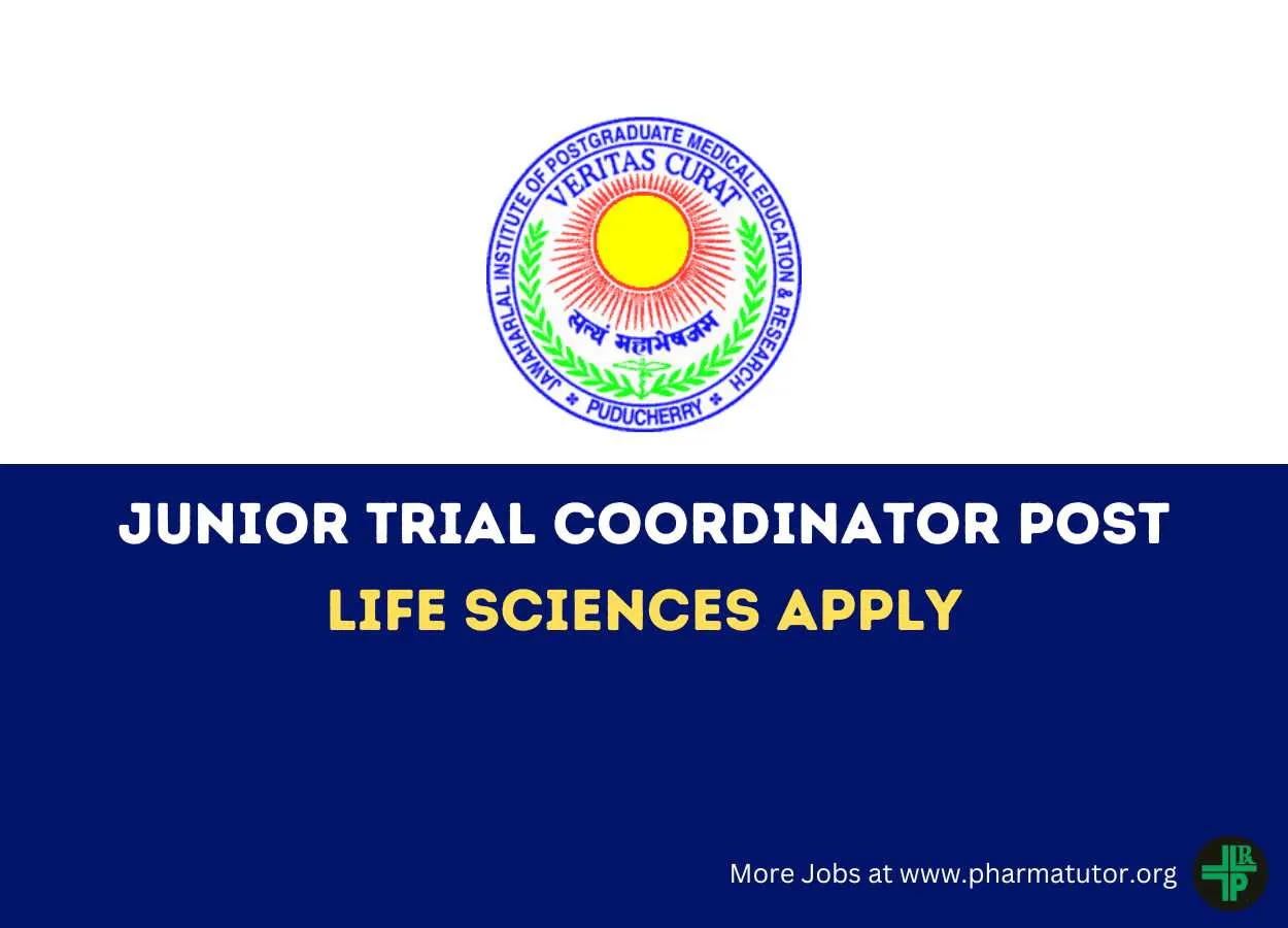 JIPMER looking for Junior trial coordinator