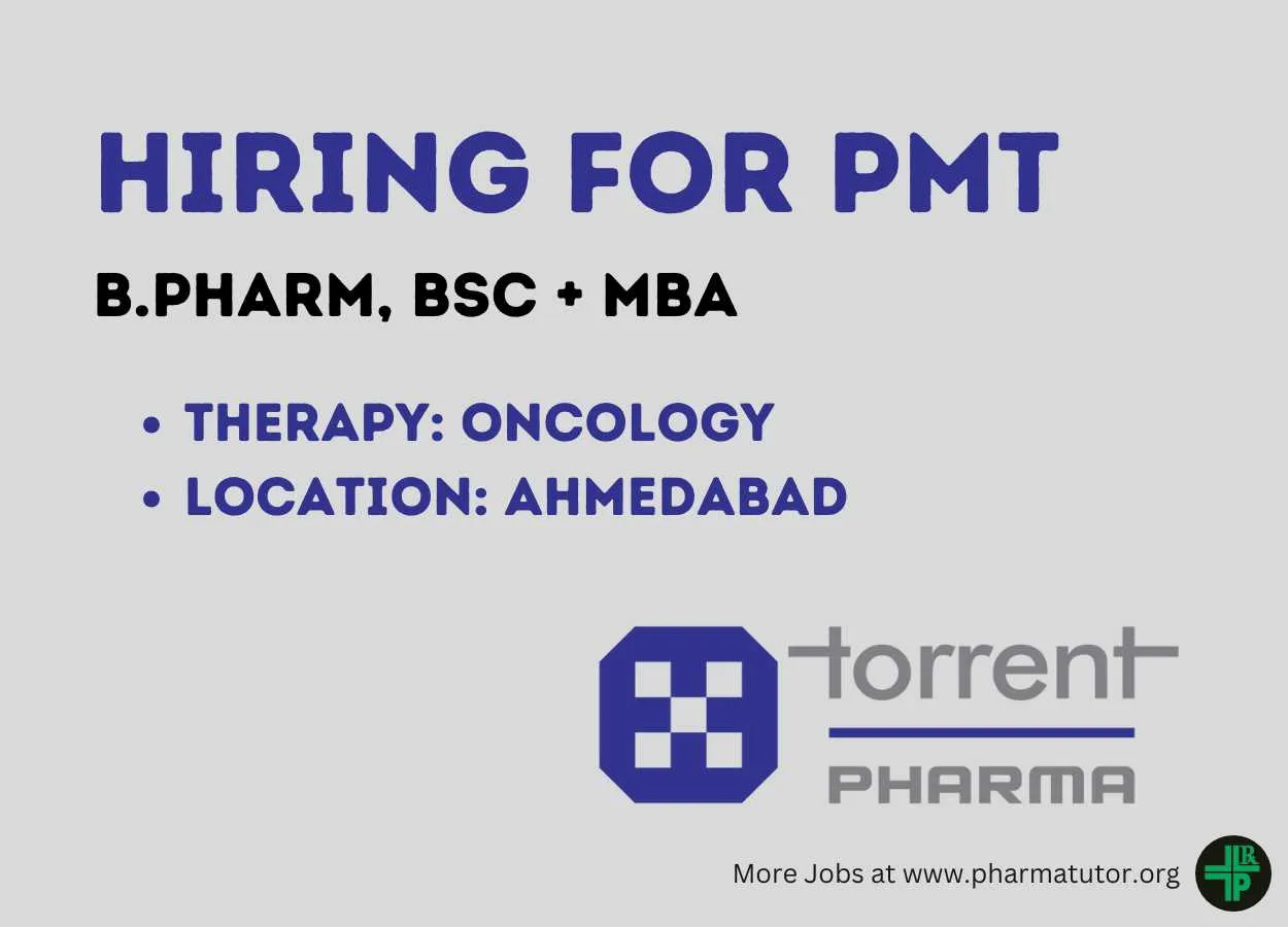 Torrent Pharmaceuticals hiring for a Product Management Team