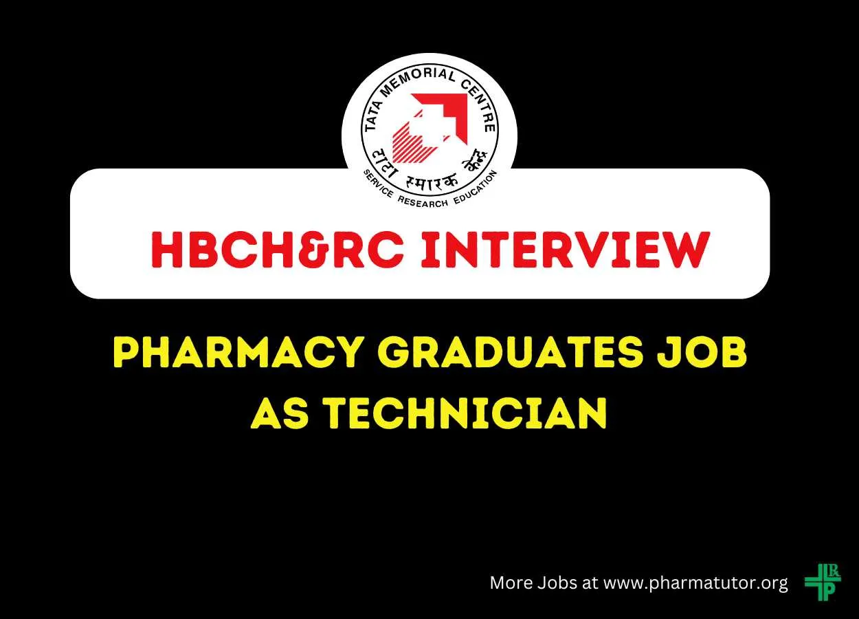 Opportunity for Pharmacy Graduates as Technician at Homi Bhabha Cancer Hospital and Research Centre