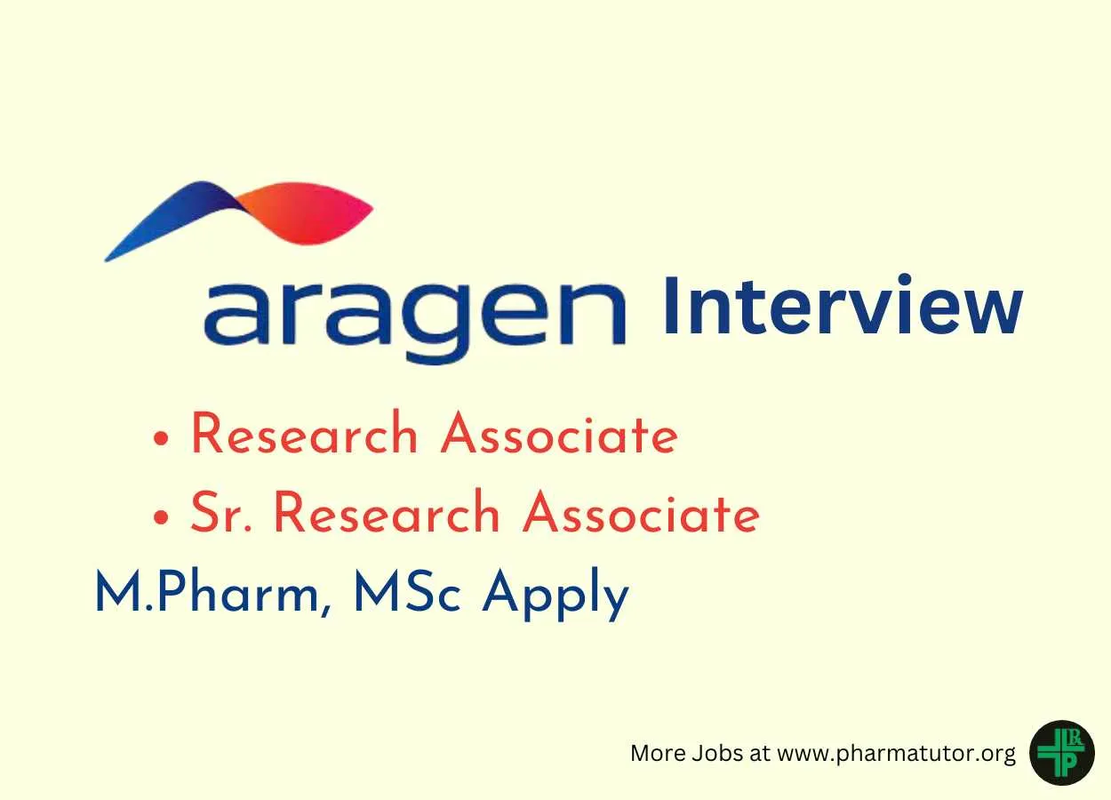 Aragen Life Sciences Interview for Research Associate, Sr. Research ...