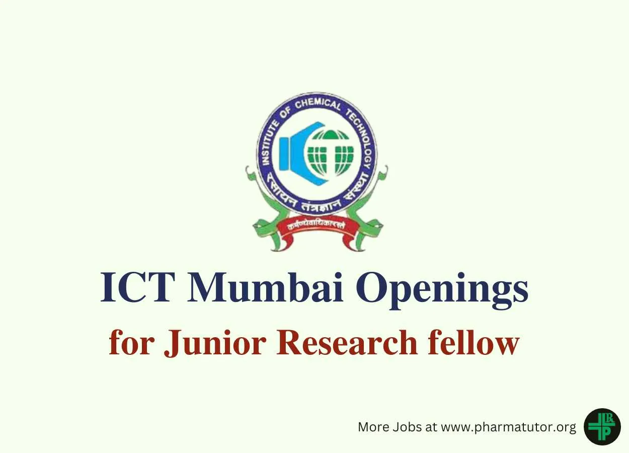 Applications are invited for Junior Research Fellow at ICT, Mumbai