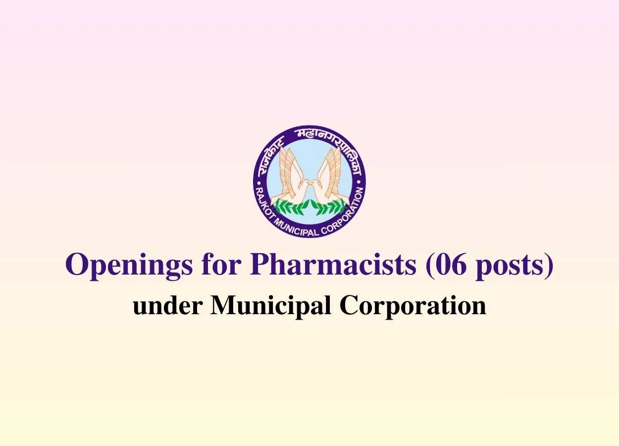 Openings for Pharmacists at Municipal Corporation