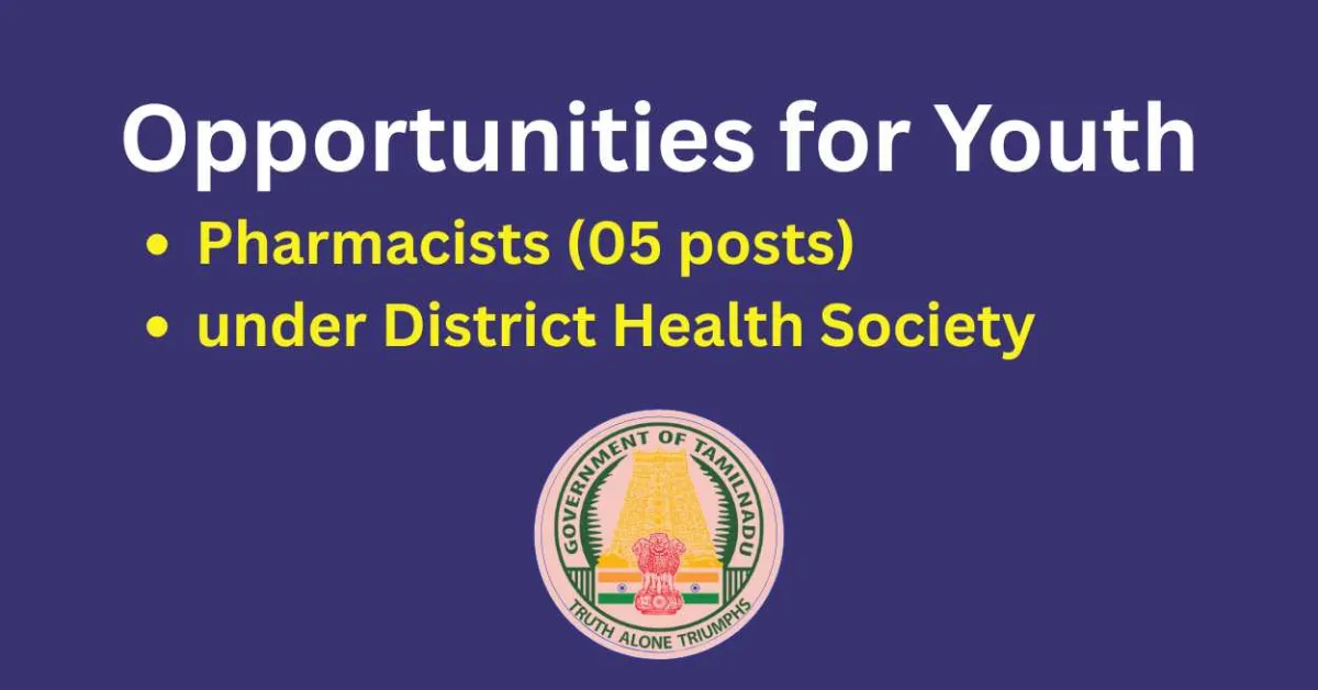 Opportunities for Youth : Pharmacists under District Health Society