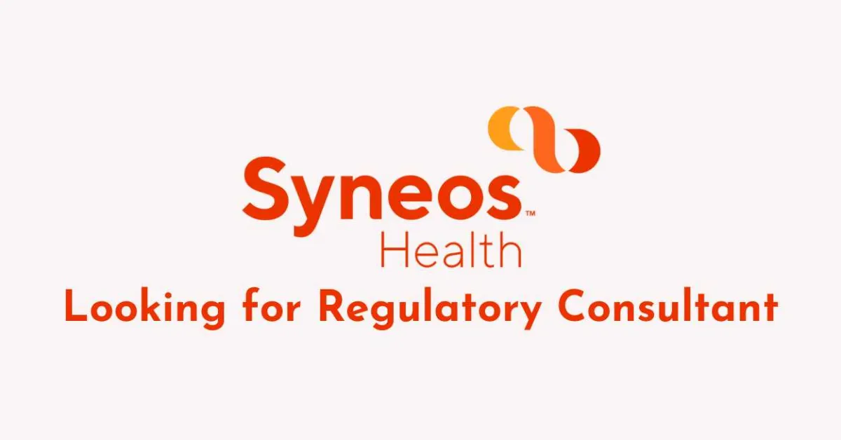 Syneos Health looking for Regulatory Consultant