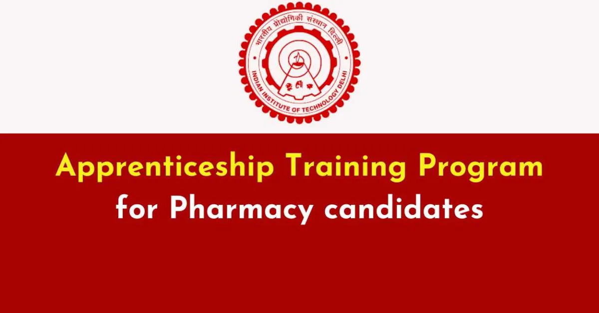 Apprenticeship Training Program for Pharmacy candidates at IIT