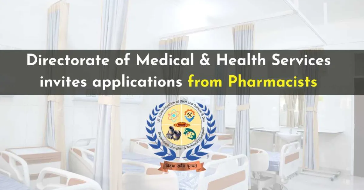 Directorate of Medical & Health Services invites applications from Pharmacists